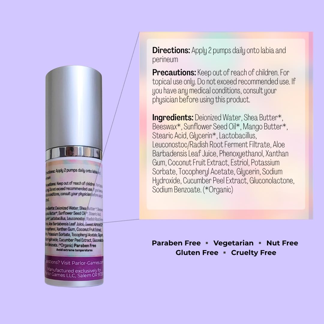Parlor Games Silky Peach Cream Bioidentical Estriol Cream for Women